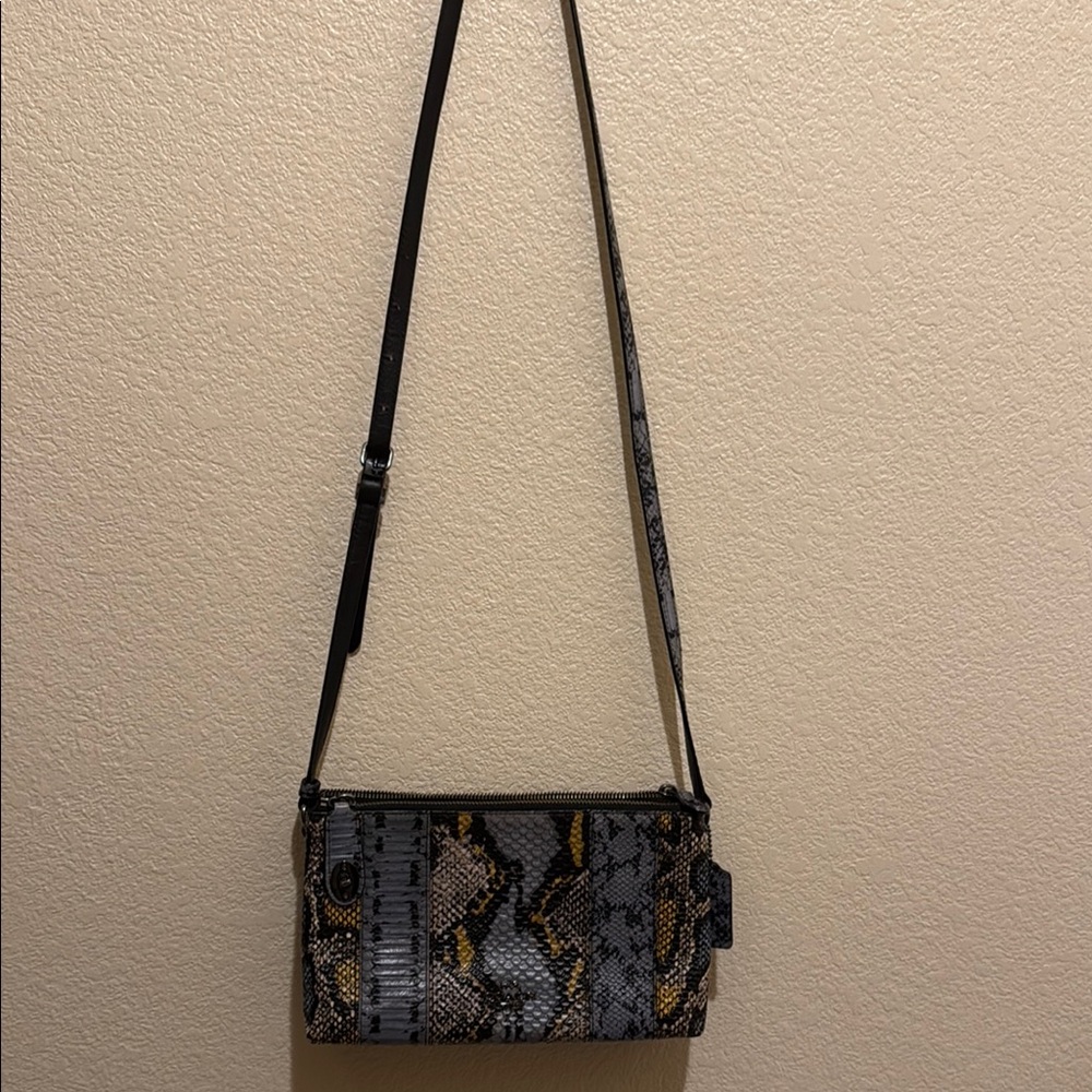 Coach Black and Gray Crossbody Bag with Modern Design
